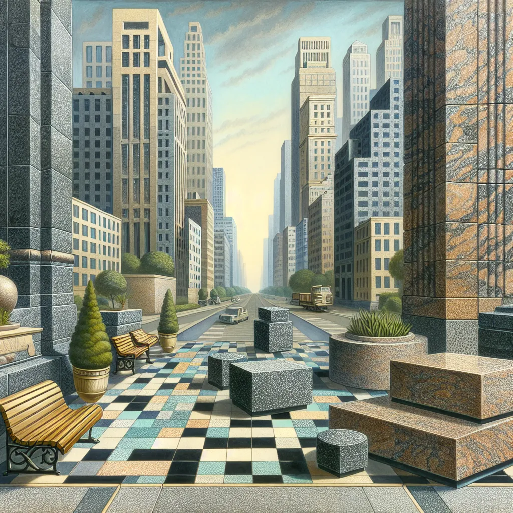 Granit w architekturze miejskiej: trwałość i styl na chodnikach